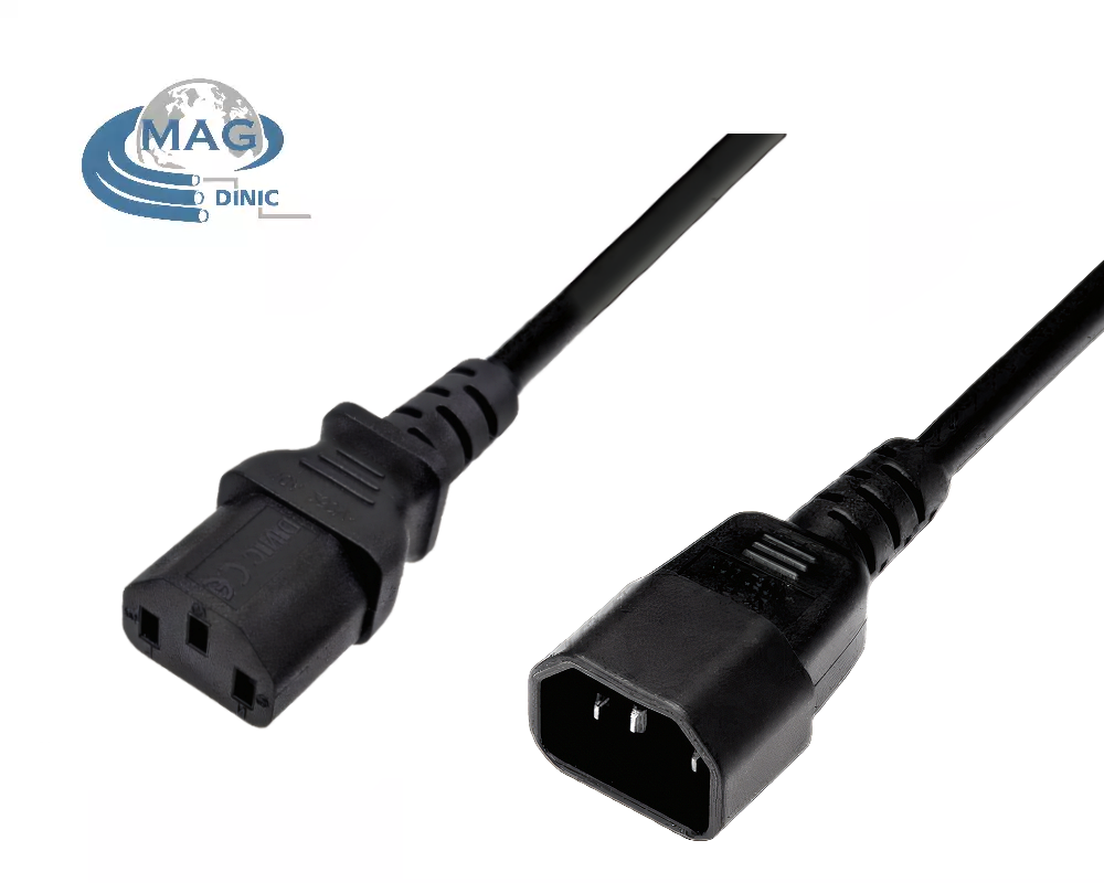 Kaltgeräteverlängerung c13 auf c14 schwarz